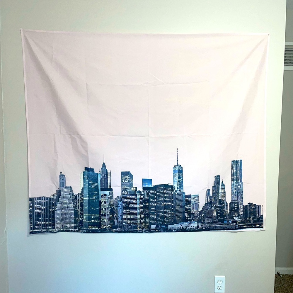 NYC skyline tapestry
